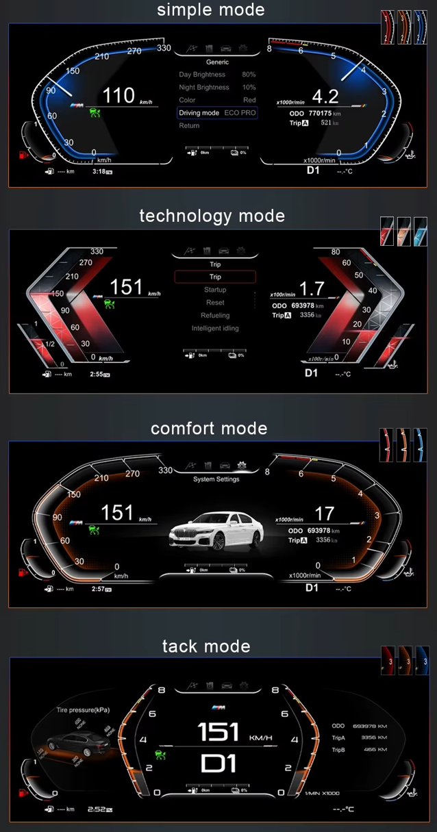 Modos de Condu&ccedil;&atilde;o Sport Comfort Eco